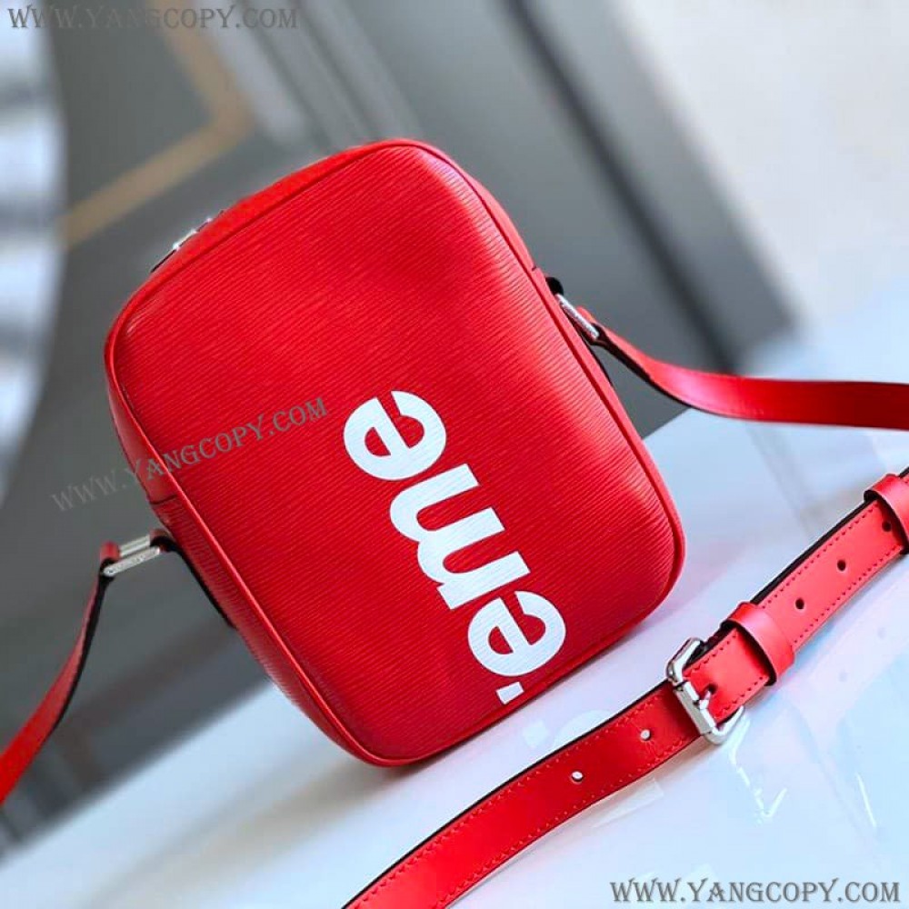 ルイヴィトン スーパーコピー シュプリーム ショルダーバッグ Leather Danube PM Shoulder Bag Red 赤 vue71778