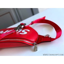 ルイヴィトン スーパーコピー x シュプリーム ショルダーバッグ コラボ バムバッグ BUMBAG RED 赤 vur60762