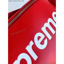 ルイヴィトン スーパーコピー x シュプリーム ショルダーバッグ コラボ バムバッグ BUMBAG RED 赤 vur60762