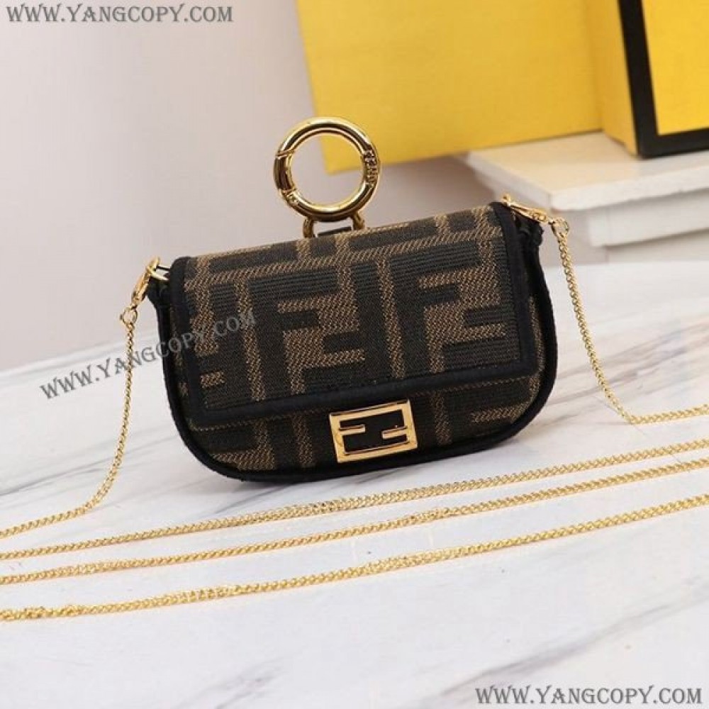 フェンディ 偽物 VERSACE コラボナノ バゲット マイクロ バッグ fey71325