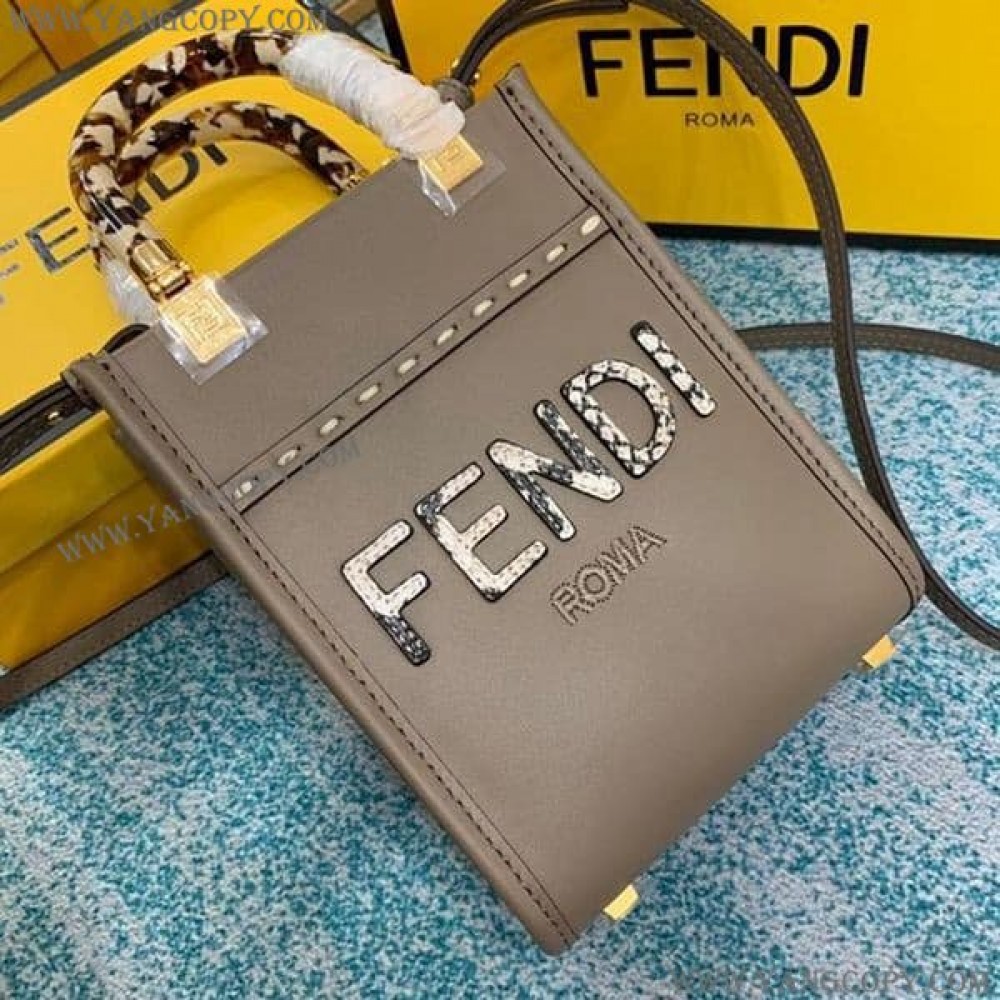 フェンディ スーパーコピー サンシャインショッパー エラフレザー ミニバッグ fei21852