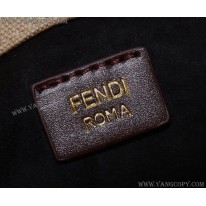 フェンディ 偽物 サンシャイン ミディアム キャンバス 刺繍 バッグ fee75319