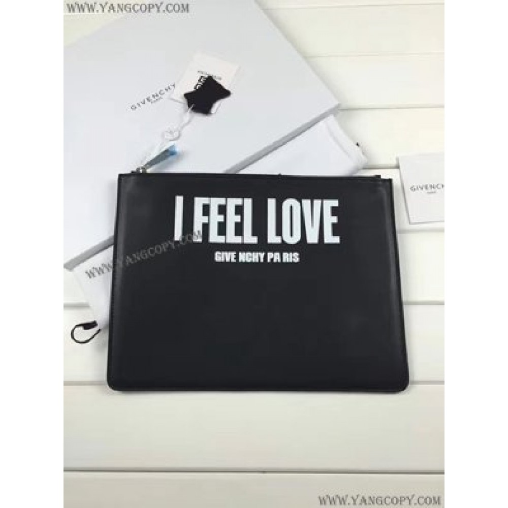 ジバンシィ スーパーコピー I FEEL LOVE スターパッチ レザーポーチ BK06072273003