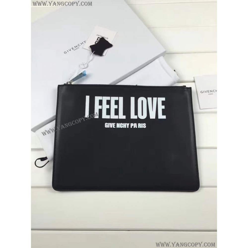 ジバンシィ スーパーコピー I FEEL LOVE スターパッチ レザーポーチ BK06072273003