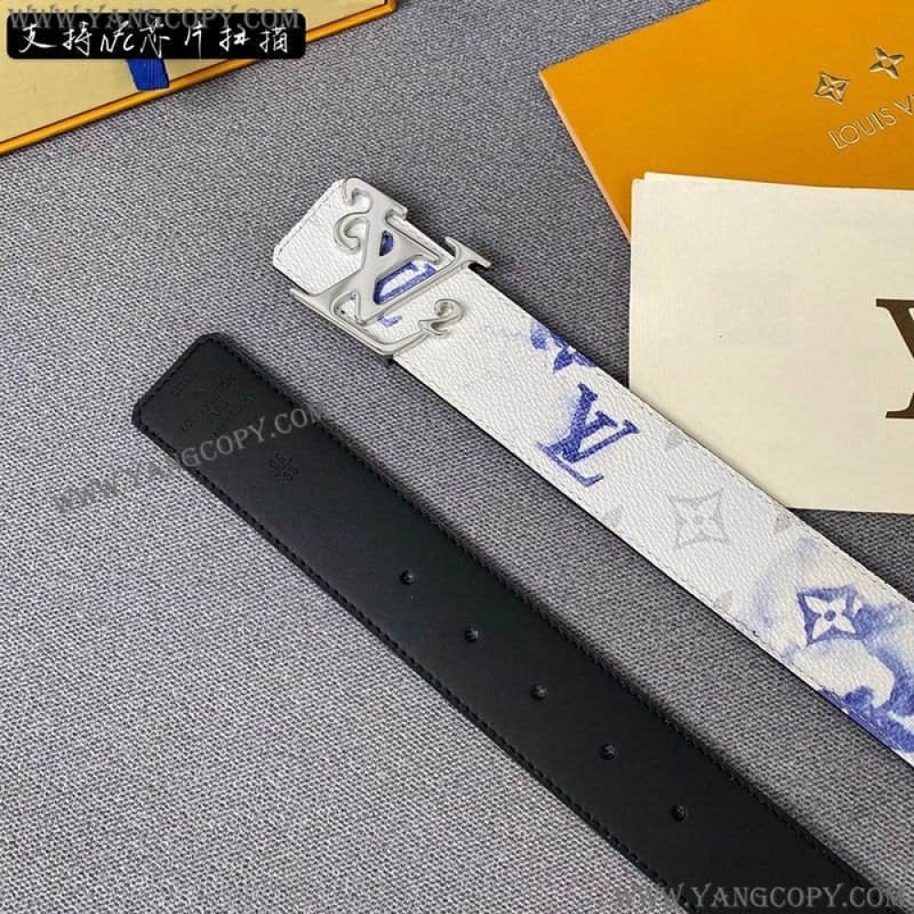 NIGO x ルイヴィトン 偽物 「LV2」 サンチュール・LVシェイプ 40MM リバーシブルベルト vuw04357