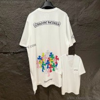 クロムハーツ 偽物 スクロール マルチカラー カラフル クロス Tシャツ Kue54267