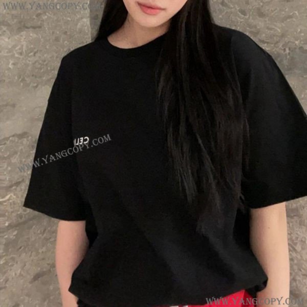 セリーヌ 偽物 コットンジャージー Tシャツ Ced43283