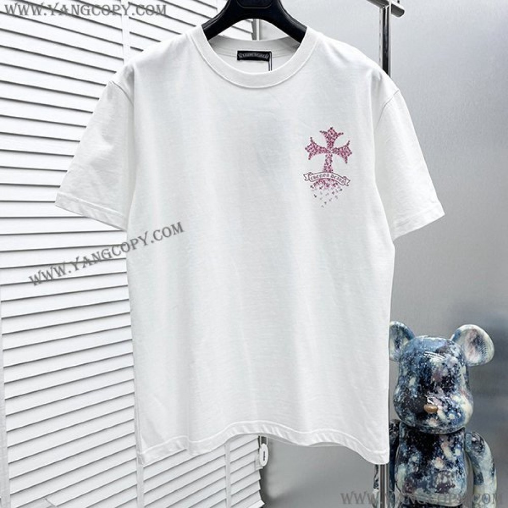 クロムハーツ 偽物 フローラルクロス Tシャツ Kuh25970