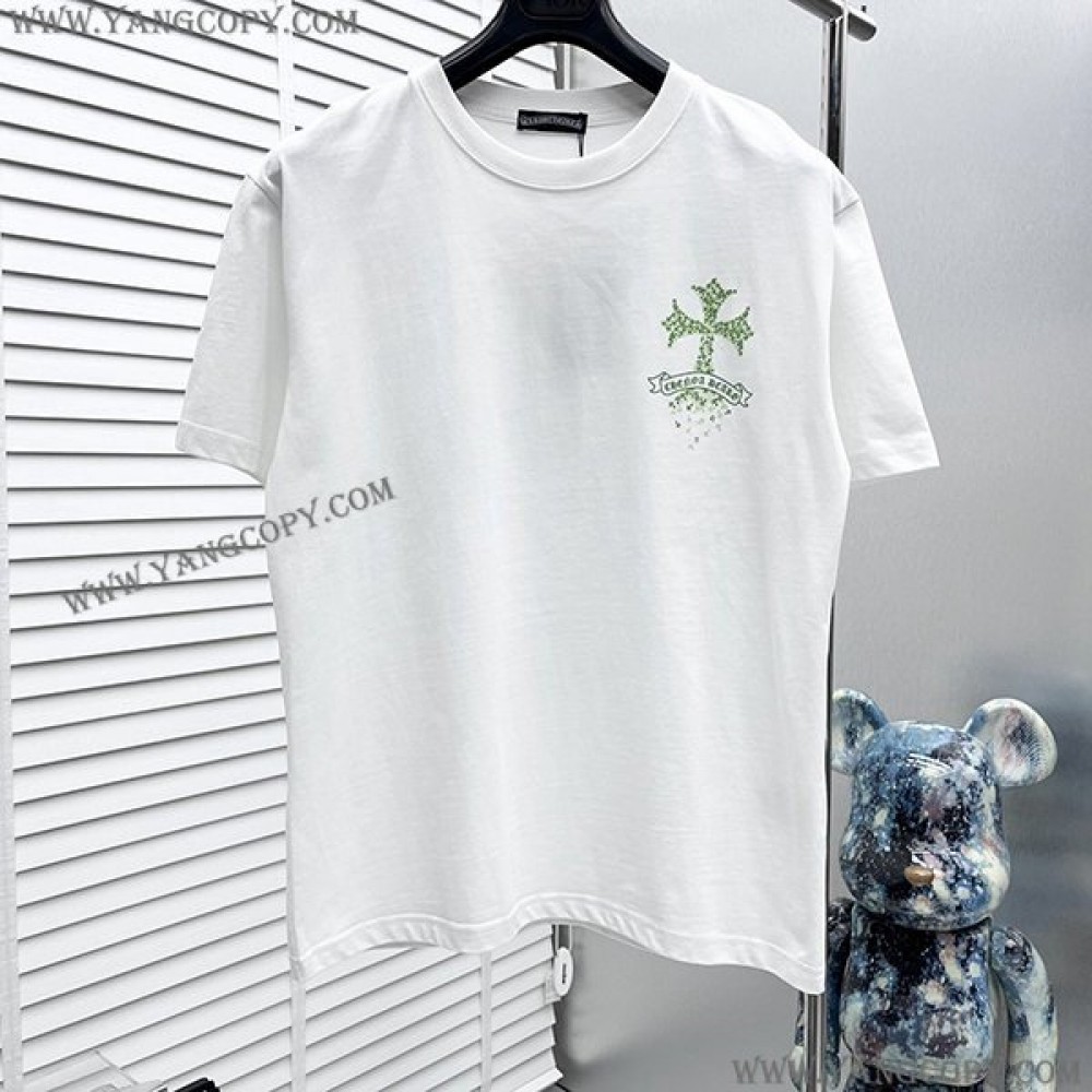 クロムハーツ 偽物 フローラルクロス Tシャツ Kux97323