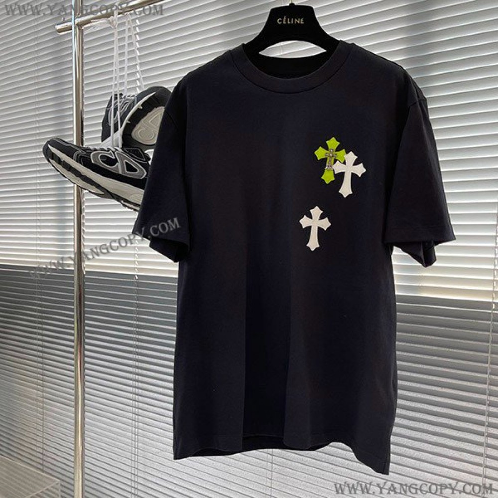 クロムハーツ スーパーコピー セメタリークロス♪ロゴTシャツ Kui88804