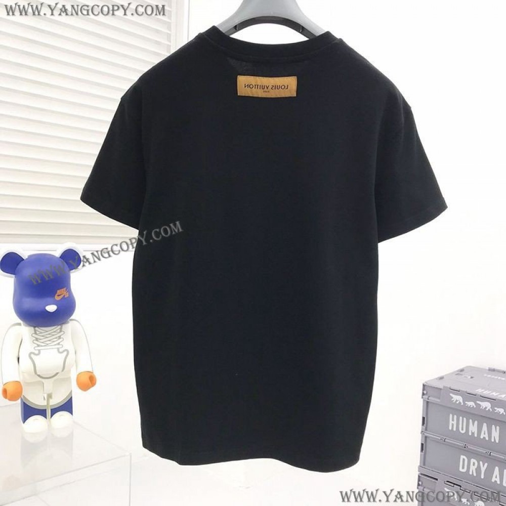 ルイヴィトン コピー Tシャツ トップス 半袖 メンズ レッド vuu57050