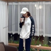 クロムハーツ スーパーコピー ロングＴシャツ ホースシュー スター ブラック Kum61331