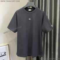 セリーヌ 偽物 トリオンフ ロゴ Tシャツ コットンジャージー グレー Ceo21243