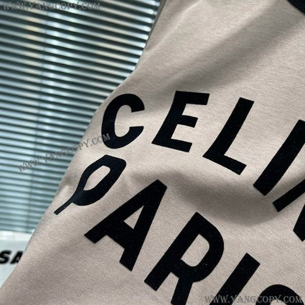 セリーヌ コピー PARIS ボクシーTシャツ Cei06207