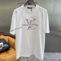 ルイヴィトン 偽物 ブランドロゴ Tシャツ vud95754