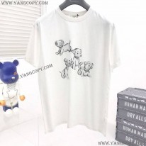 セリーヌ スーパーコピー アーティストプリント ルーズTシャツ コットン ホワイト Cec61526