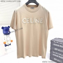 セリーヌ スーパーコピー ルーズ Tシャツ コットン ベージュ Cei46378