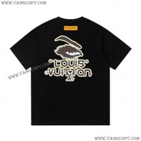 ルイヴィトン コピー クルーネックTシャツ インターシャ ロゴ vuf40663