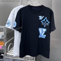 ルイヴィトン スーパーコピー コットンショートスリーブ クルーネック Tシャツ 2色 vud04292