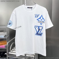 ルイヴィトン スーパーコピー コットンショートスリーブ クルーネック Tシャツ 2色 vud04292