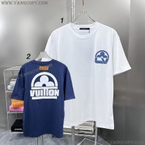 ルイヴィトン スーパーコピー コットンショートスリーブ クルーネック Tシャツ 2色 vuk57916