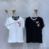 ルイヴィトン スーパーコピー Tシャツ リップスティック パッチ 2色 1A99A1