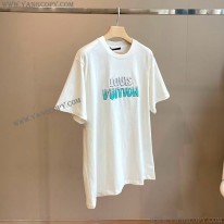 ルイヴィトン 偽物 LVプリントTシャツ ホワイト vuj49895