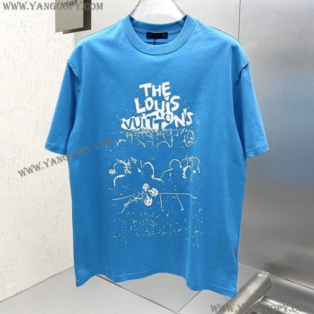 ルイヴィトン 偽物 LVコンサートプリントTシャツ vui92036