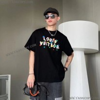 ルイヴィトン コピー 草間彌生 ロゴ Tシャツ vur81275