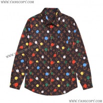 草間彌生コラボ ルイヴィトン コピー PAINTED DOTS シルクシャツ vuu66244