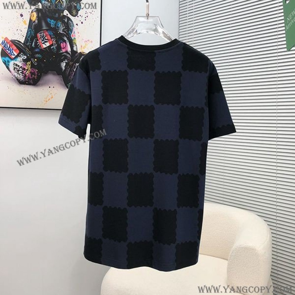 ルイヴィトン 偽物 ツイストロックプリントTシャツ モノグラム 2色 vux78326