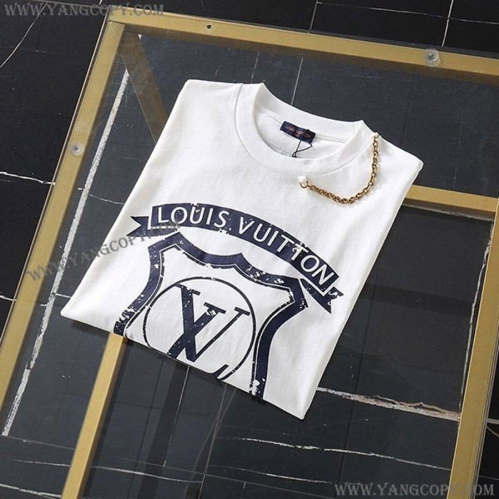 ルイヴィトン 偽物 LVコートオブアームシグネチャーTシャツ vuo67018