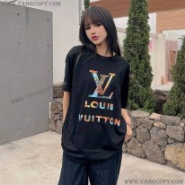 ルイヴィトン スーパーコピー ロゴ コットン Tシャツ vus82052