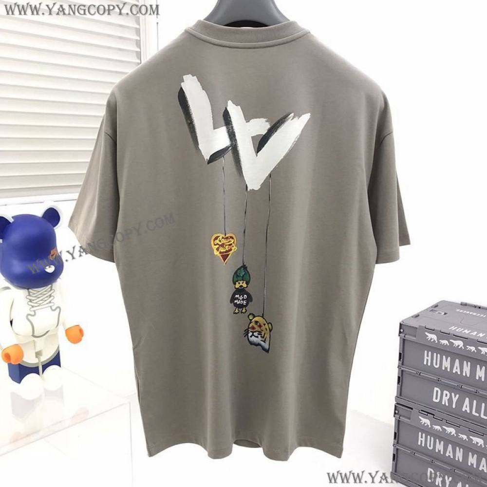 ルイヴィトン コピー ×NIGOコラボ ダック クルーネック Tシャツ vur60463