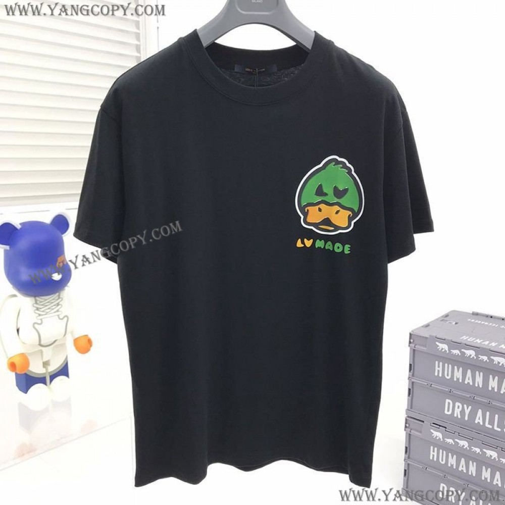 ルイヴィトン 偽物 ×NIGOコラボ ダック クルーネック Tシャツ vuy60593