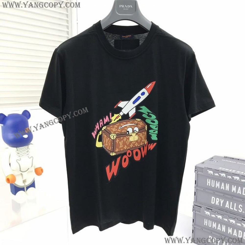 ルイヴィトン コピー ジャカードダック クルーネック Tシャツ vul56356