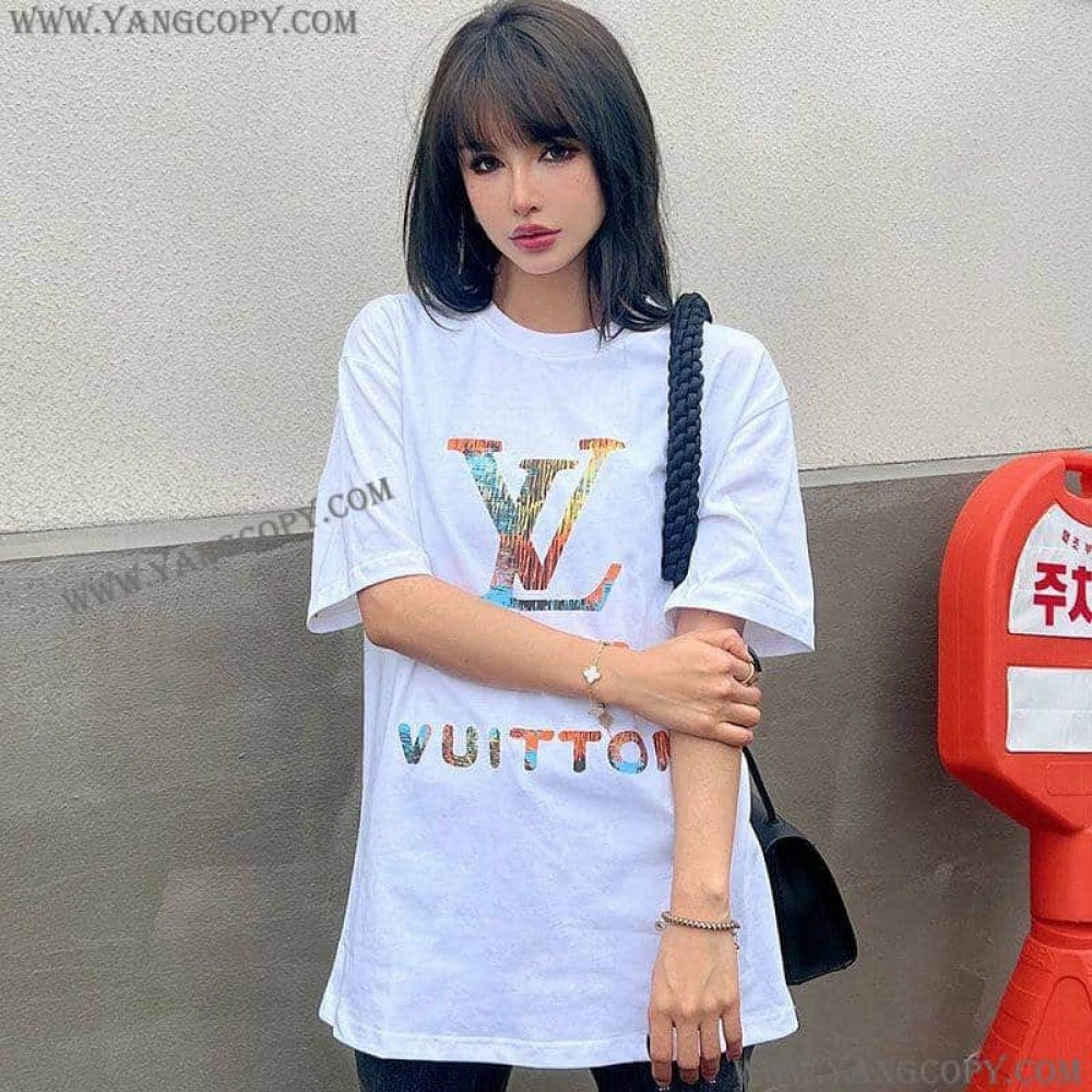 ルイヴィトン スーパーコピー ロゴ コットン Tシャツ vul14296