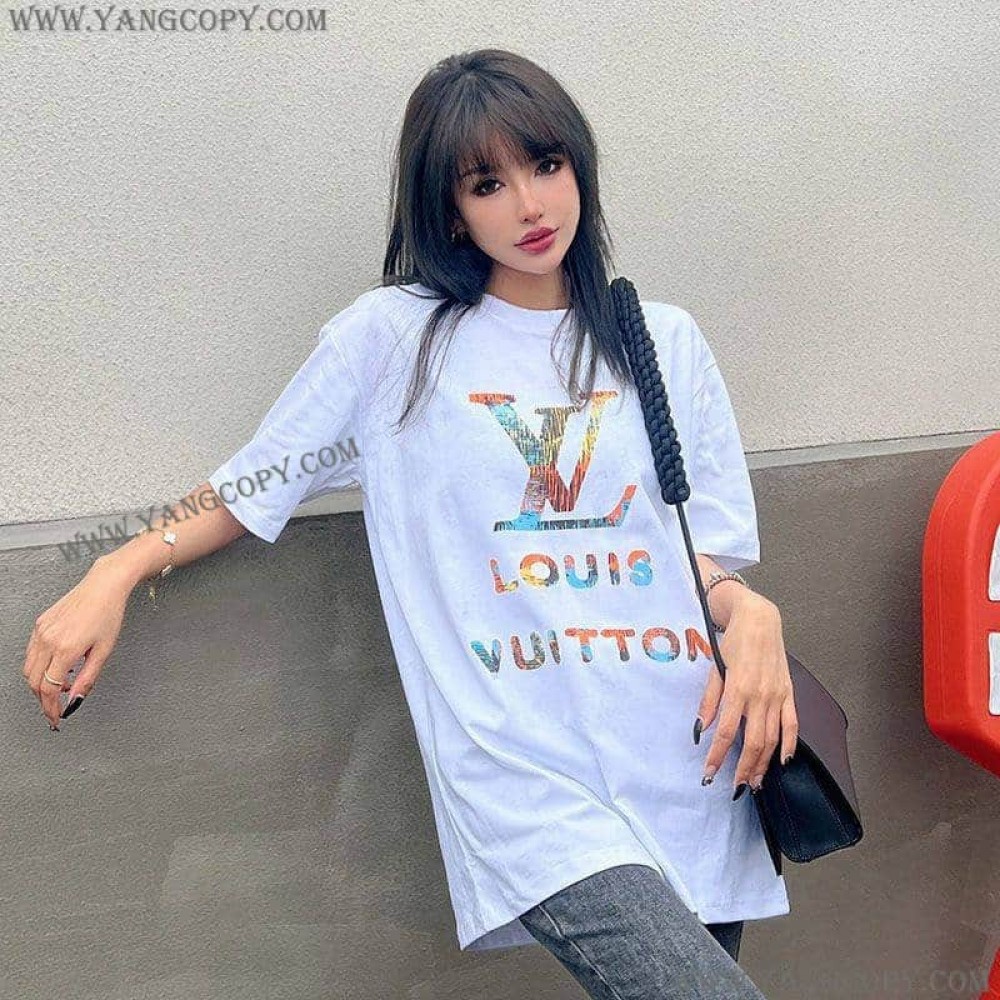 ルイヴィトン スーパーコピー ロゴ コットン Tシャツ vul14296