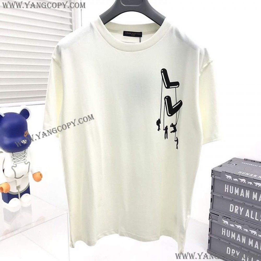 ルイヴィトン コピー Tシャツ トップス 半袖 メンズ レッド vul57718