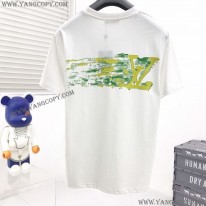 ルイヴィトン 偽物 Tシャツ トップス 半袖 メンズ レッド パロディ vua95346