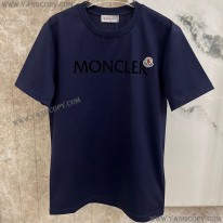 モンクレール コピー ブラック ロゴ コットン Tシャツ 3色 moc39591