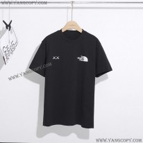 ノースフェイス 偽物 XX KAWS エンブロイダリー コットンTシャツ Noy44533