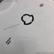 モンクレール 偽物 ロゴ コットン Tシャツ ホワイト moh23710