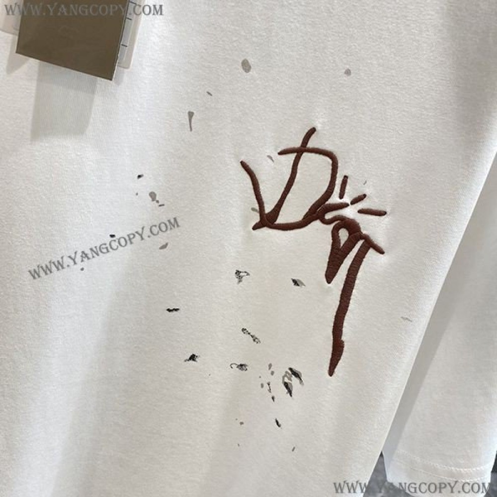 ディオール 偽物 Travis Scottコラボ オーバーサイズ Tシャツ del71861