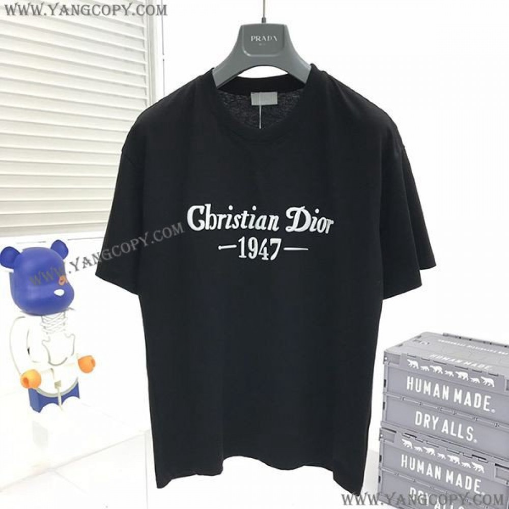 ディオール 偽物 CD 1947 Tシャツ コットン リラックス フィット deg44955