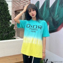 ディオール コピー グラデーション ロゴ コットン Tシャツ dek47597