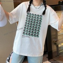 プラダ コピー プリンテッドコットンTシャツ pus40090