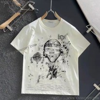 ディオール 偽物 Tシャツ シンプル ロゴ刺繍入り コットンジャージー des48459