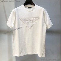 プラダ 偽物 トライアングルロゴ Tシャツ pun95276