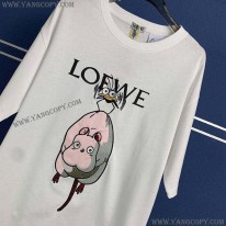 ロエベ 偽物  ×ジブリ ハエドリ クルーネックTシャツ loq74201